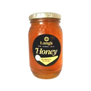 Lang's Raw Organic Honey (350ml – Glass Bottle)